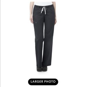 Pewter wonderwink work straight leg cargo scrub pants